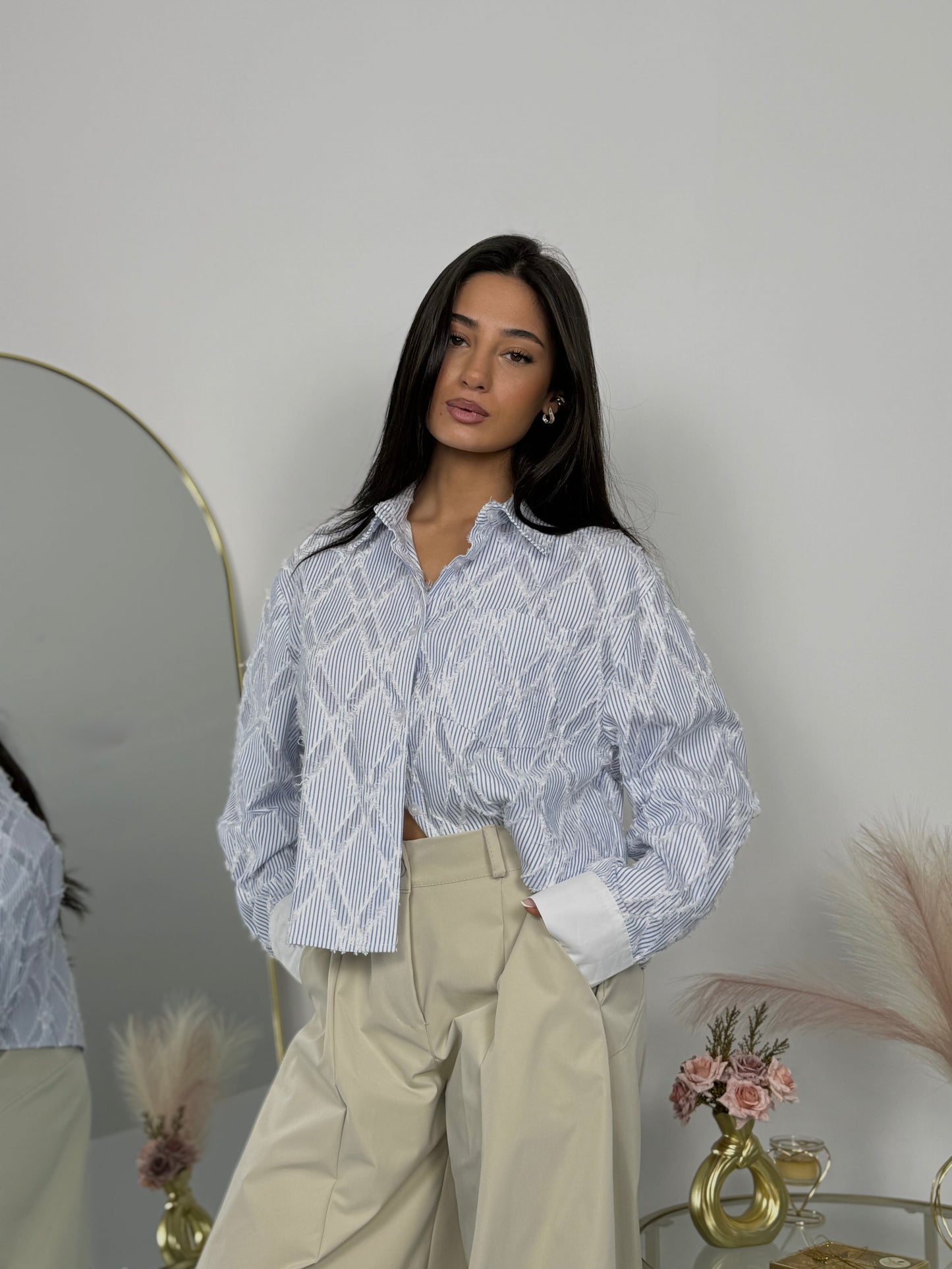 Camicia Cloudy Fringe