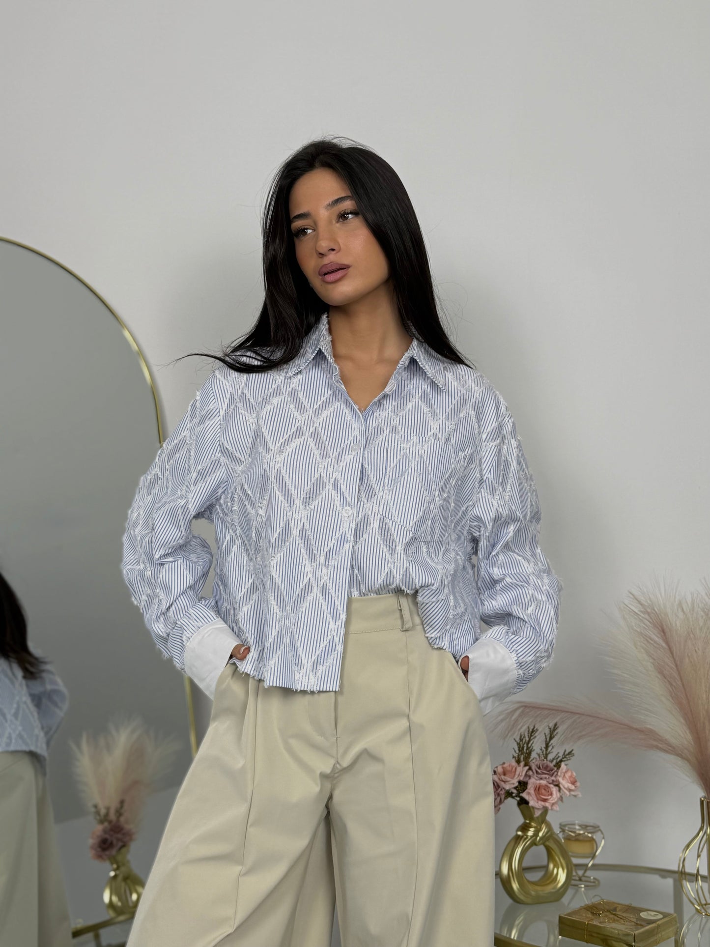 Camicia Cloudy Fringe